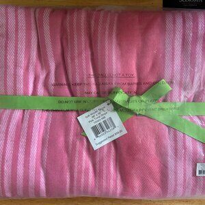 Vera Bradley Soft Woven Throw, 66" x 56", Pink Tonal Stripe